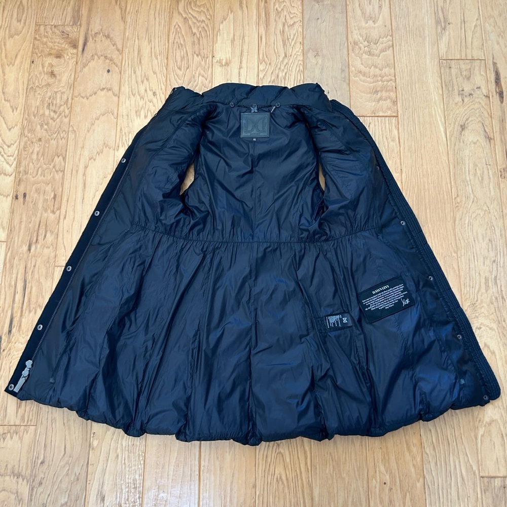 Dawn Levy Naomi Down & Fur Trim Black Coat Vest X Small Parka Quilted Jacket - Picture 5 of 5